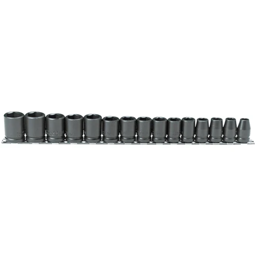 Proto J74204 1/2 Drive 15 Pc. Metric Socket Set - 6 Point - Mactool Shop