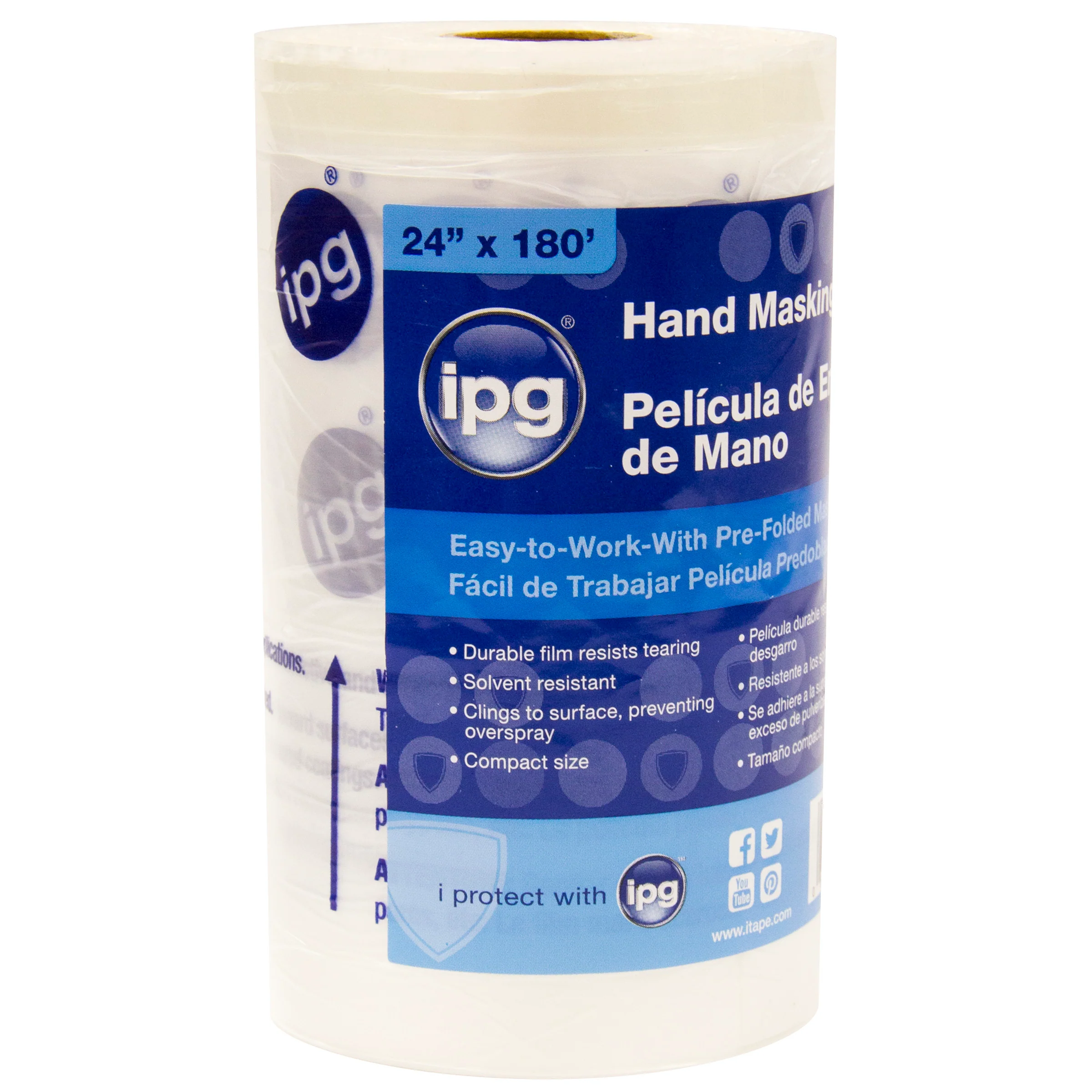 Intertape HMF...48 HMF .47 mil Printed HDPE Masking Film - Clear 48
