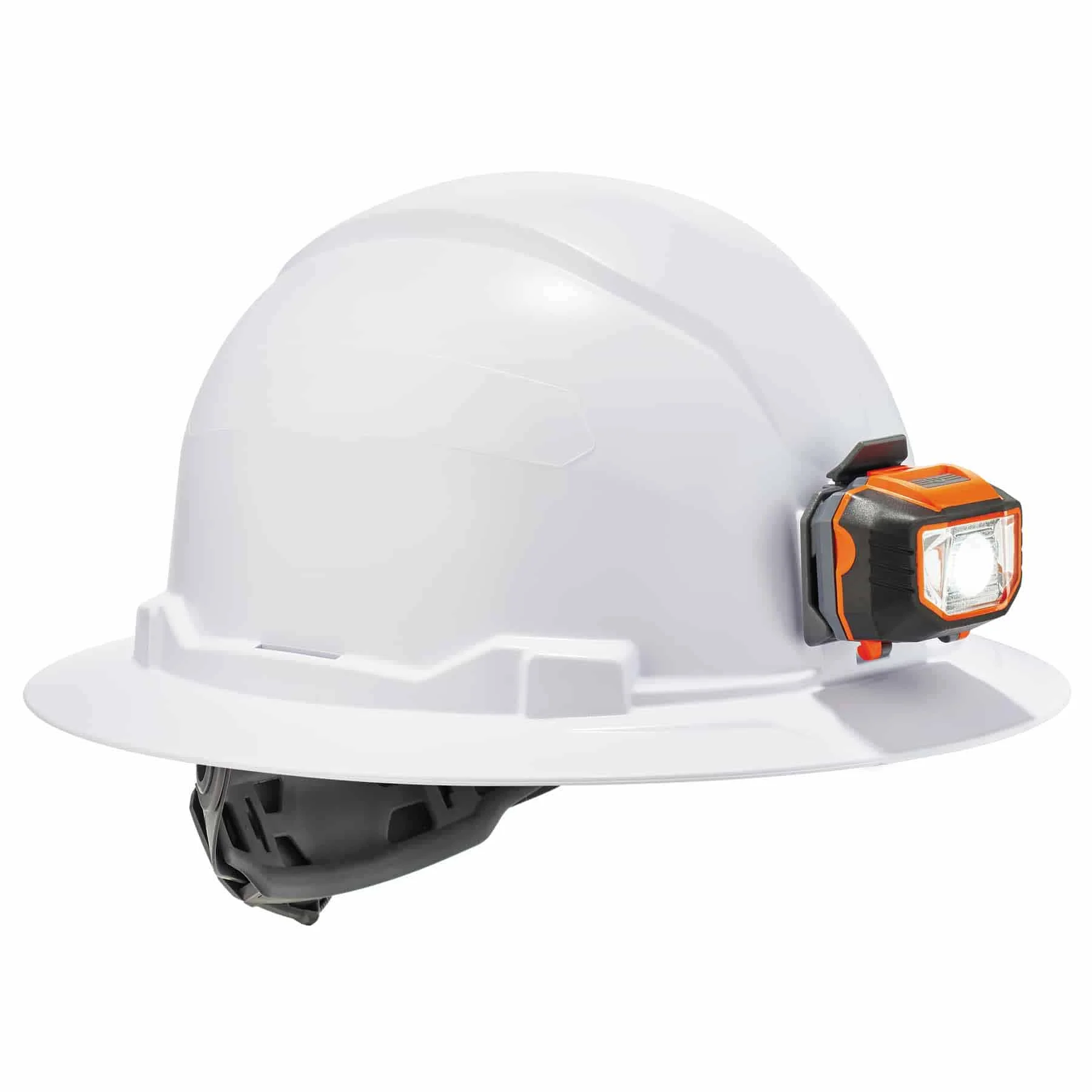 Ergodyne 60152 8971LED White Class E Hard Hat Full Brim + LED Light - Mactool Shop