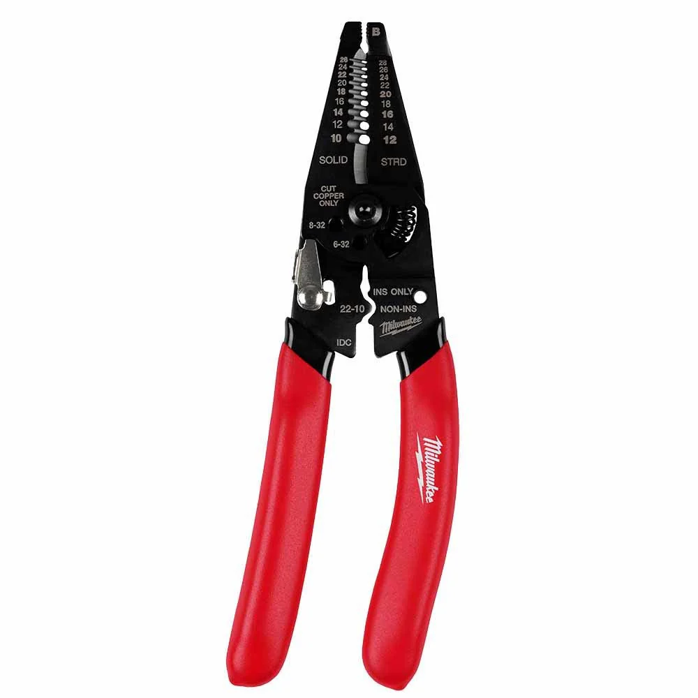 Milwaukee 48-22-3052 10-28 AWG Multi-Purpose Dipped Grip Wire Stripper & Cutter w/ Reinforced Head - Mactool Shop