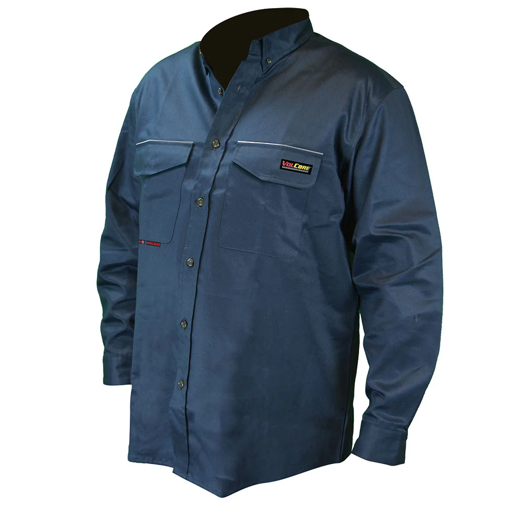 Radians FRS-001N-XL FR Men's Woven Long Sleeve Button, Workwear Navy, XL - Mactool Shop