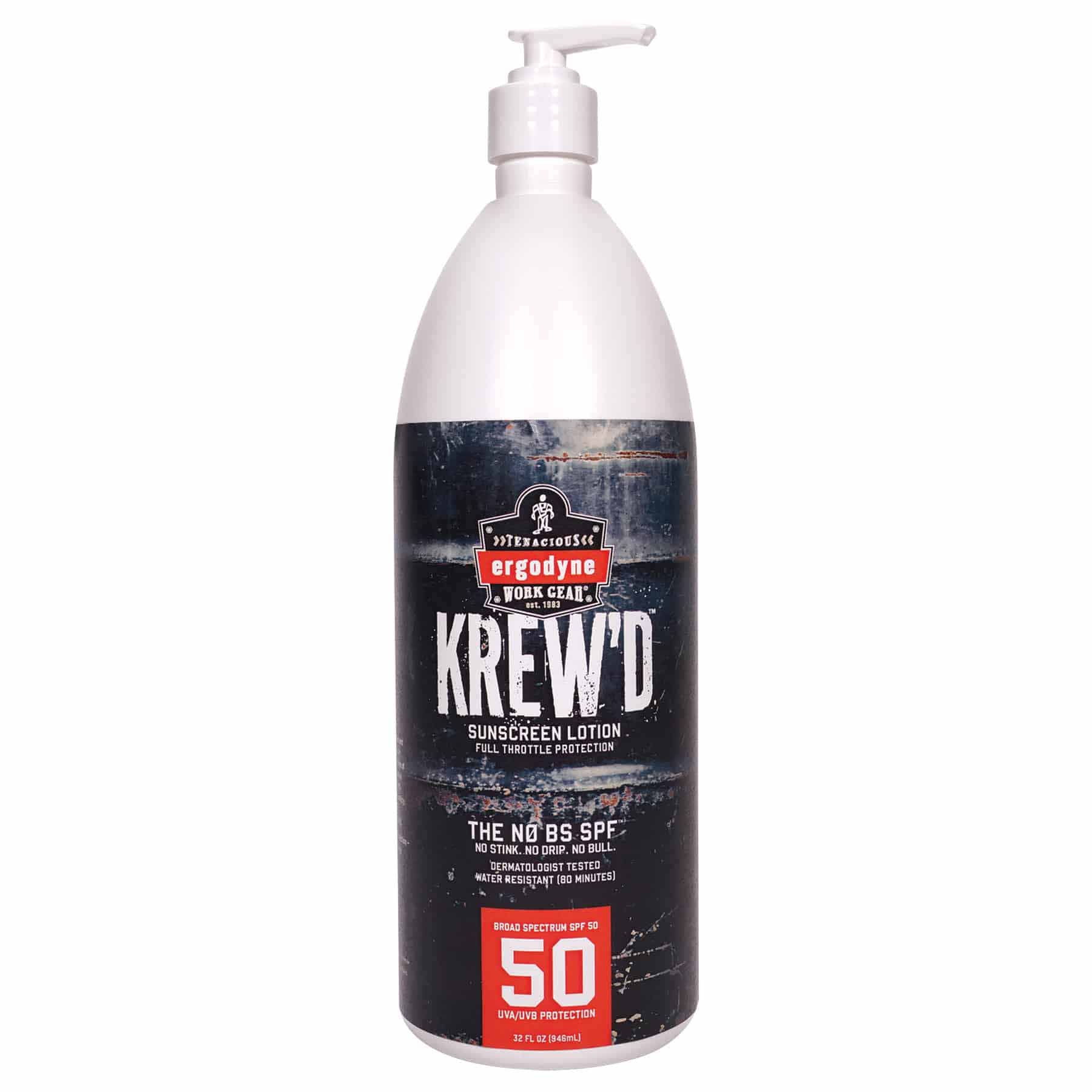 Ergodyne 16635 6355 Single 32oz - SPF 50 Sunscreen Lotion - Mactool Shop