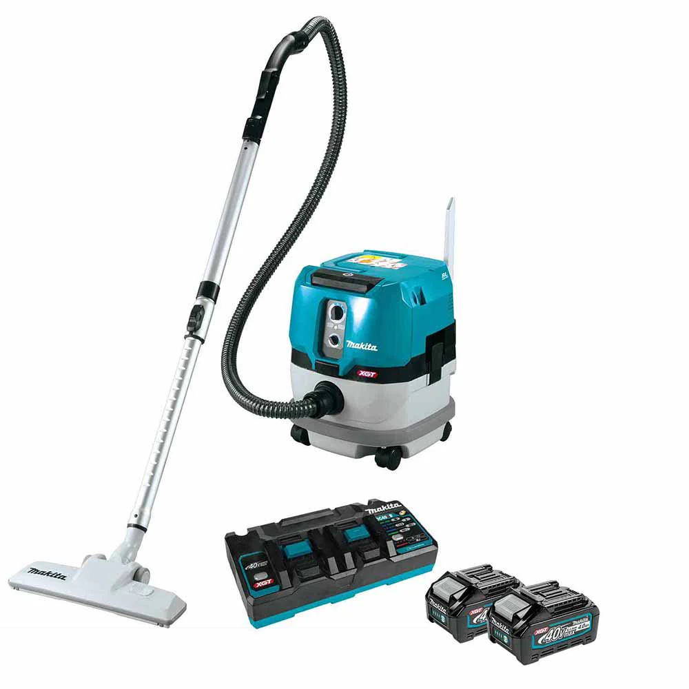 Makita GCV01PM 40V max XGT Brushless Cordless 2.1 Gallon Wet/Dry Dust Extractor/Vacuum Kit (4.0Ah) - Mactool Shop