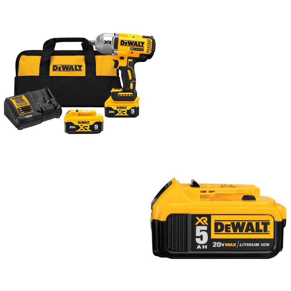 DeWalt DCF900P2 20V MAX XR Impact Wrench Kit W/ FREE DCB205 20V MAX Battery Pack - Mactool Shop