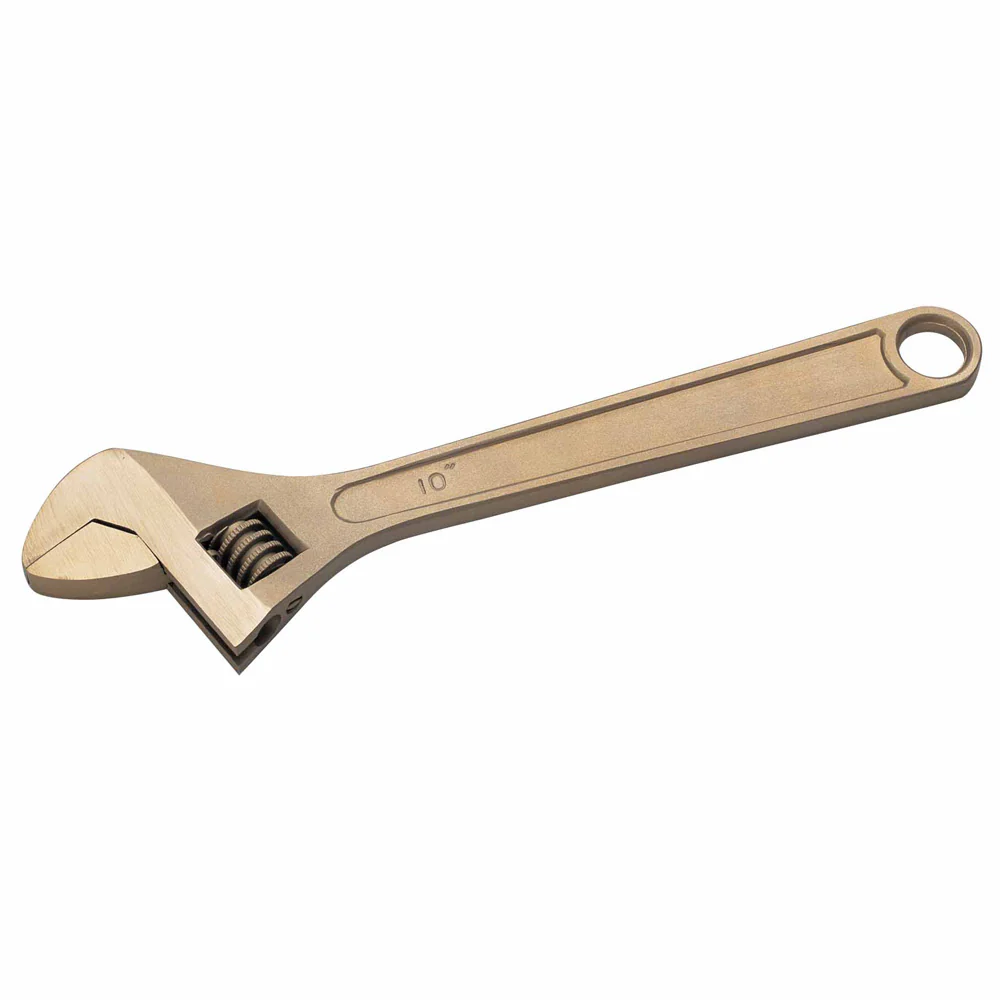 CS Unitec Ex501-10A Aluminum Bronze Non-Sparking, Low-Magnetism, Corrosion Resistant Adjustable End Wrench 10