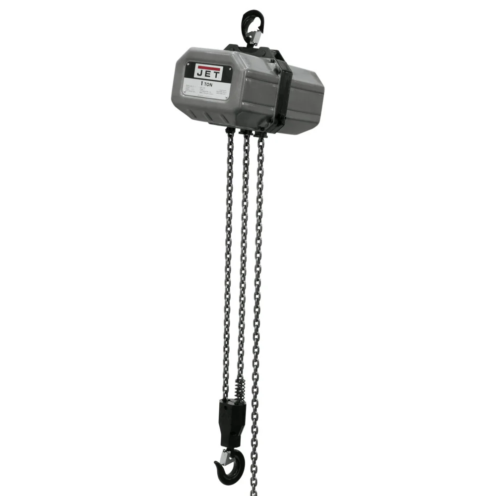 Jet JT9-132000 1SS-3C-20, 1-Ton Electric Chain Hoist 3-Phase 20' Lift - Mactool Shop