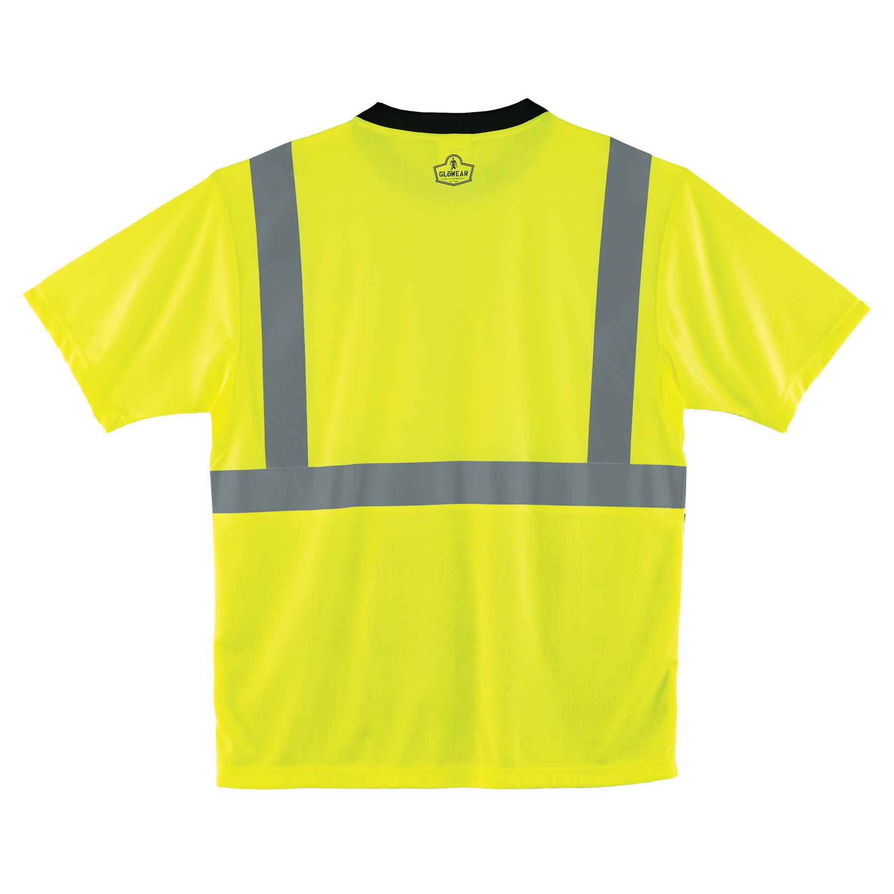 Ergodyne 22502 GloWear 8289BK Type R Class 2 Black Front T-Shirt, Small, HV Lime - Mactool Shop