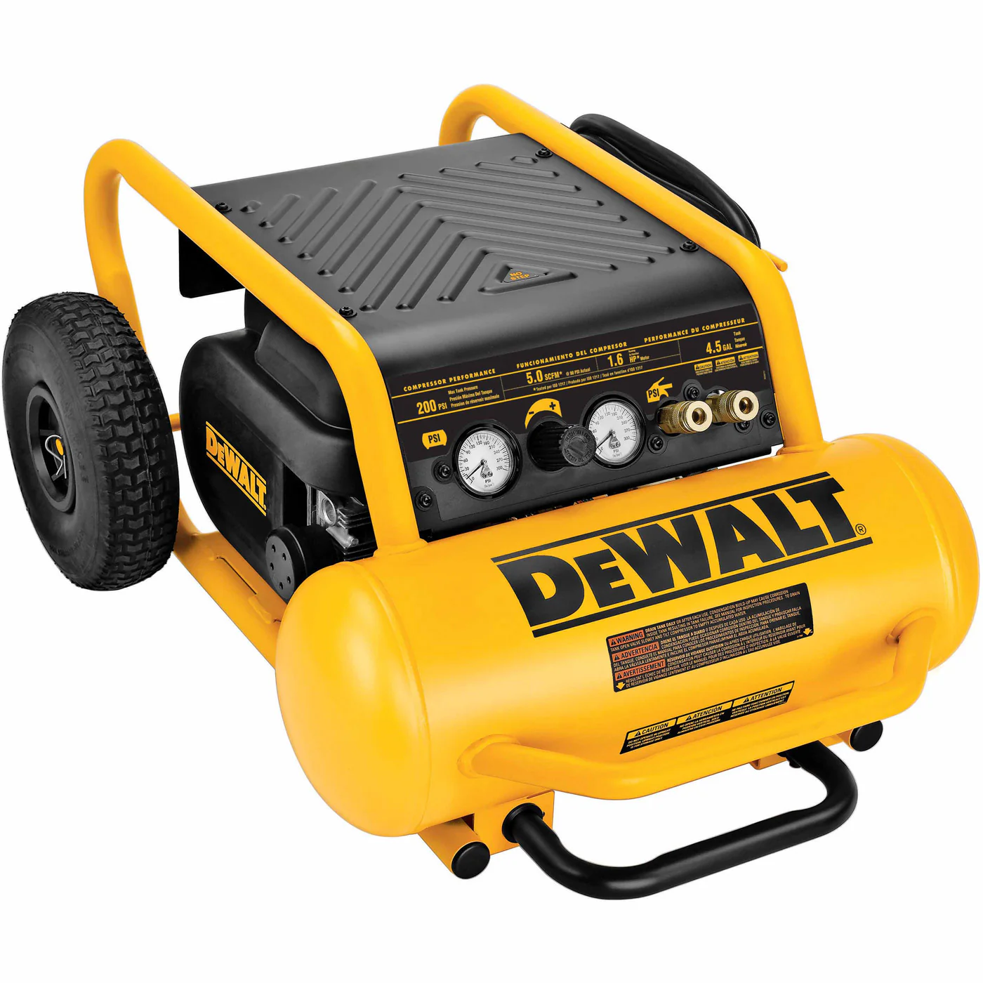 DeWalt D55146 1.6 HP Continuous, 225 PSI, 4.5 Gallon Compressor - Mactool Shop