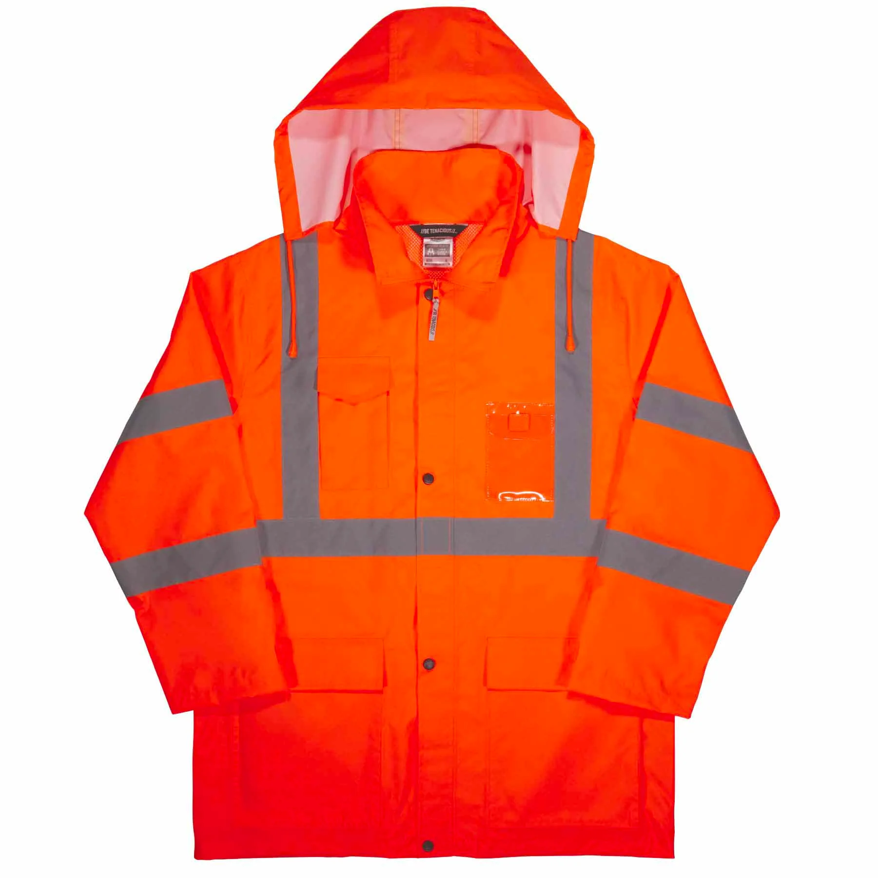 Ergodyne 24365 8366 XL Orange Class 3 Lightweight Hi-Vis Rain Jacket - Mactool Shop