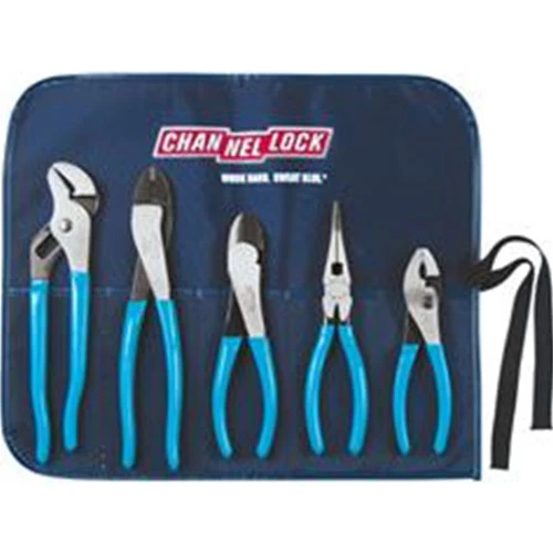 Channellock Tool Rool-1 5 Piece Technicians Pliers Set w/Tool Roll - Mactool Shop