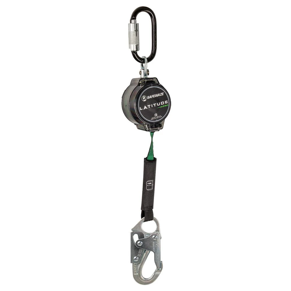 Safewaze 018-5008 Latitude Pro 7' Single Web SRL: Triple Lock Carabiner, Snap Hook - Mactool Shop