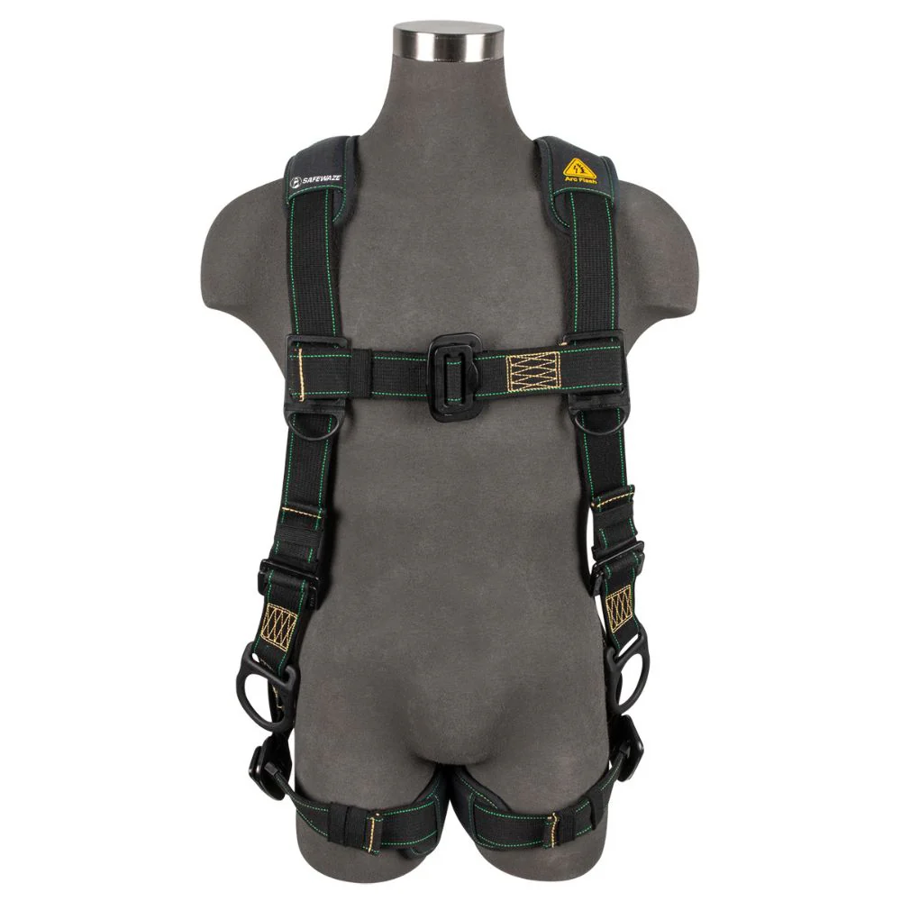 Safewaze 020-1279 Arc Flash Full Body Harness: DE 3D, DE MB Chest/Legs, 2X - Mactool Shop