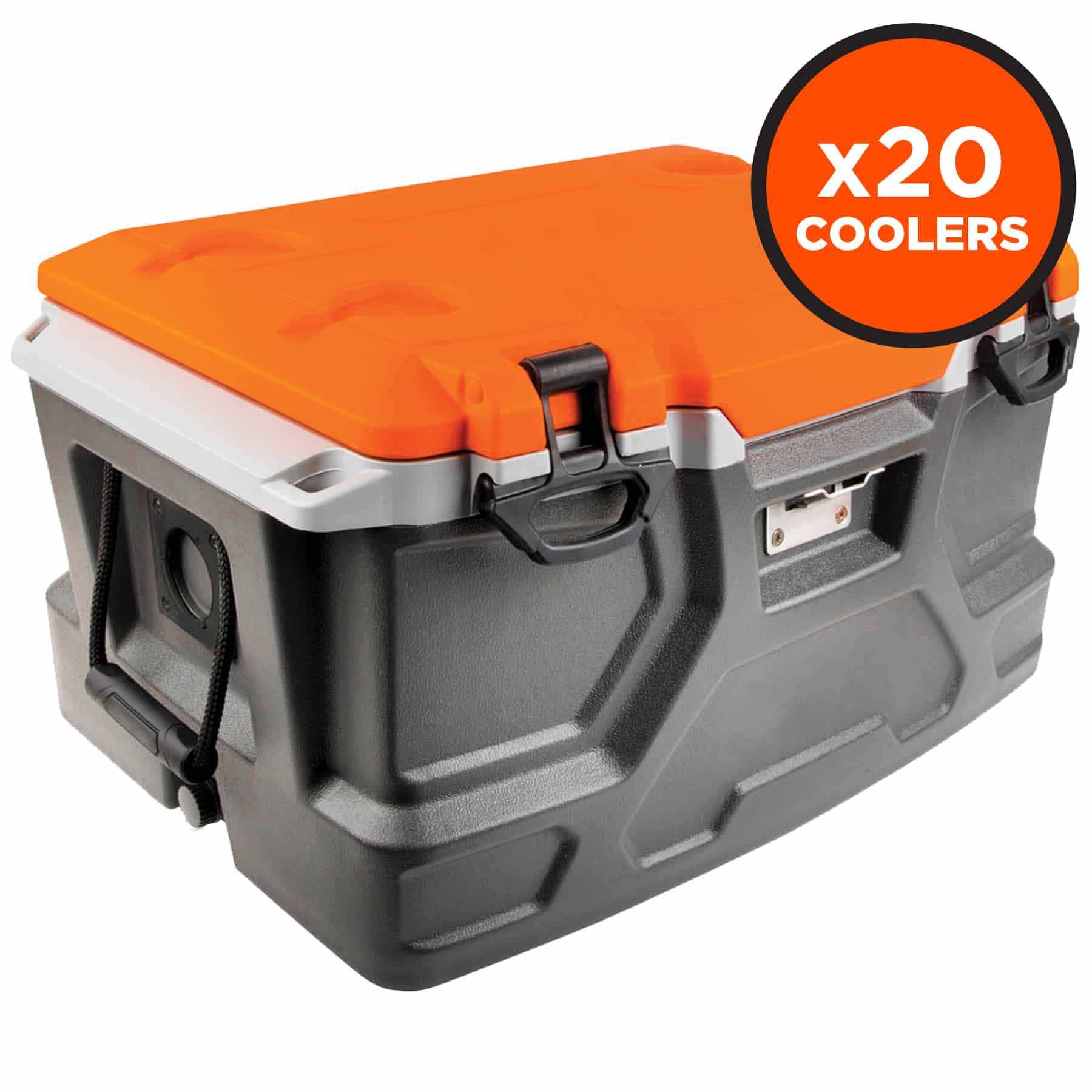 Ergodyne 13173 5171 Pallet of 20 Orange and Gray Industrial Hard Sided Cooler - 48 qt - Mactool Shop