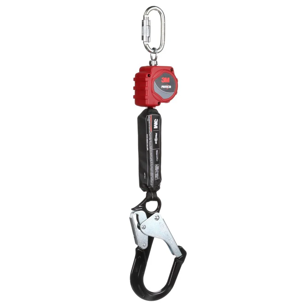 DBI Sala 3100509 Protecta Self-Retracting Lifeline with Carabiner, Web, Aluminum Rebar Hook, 6' - Mactool Shop