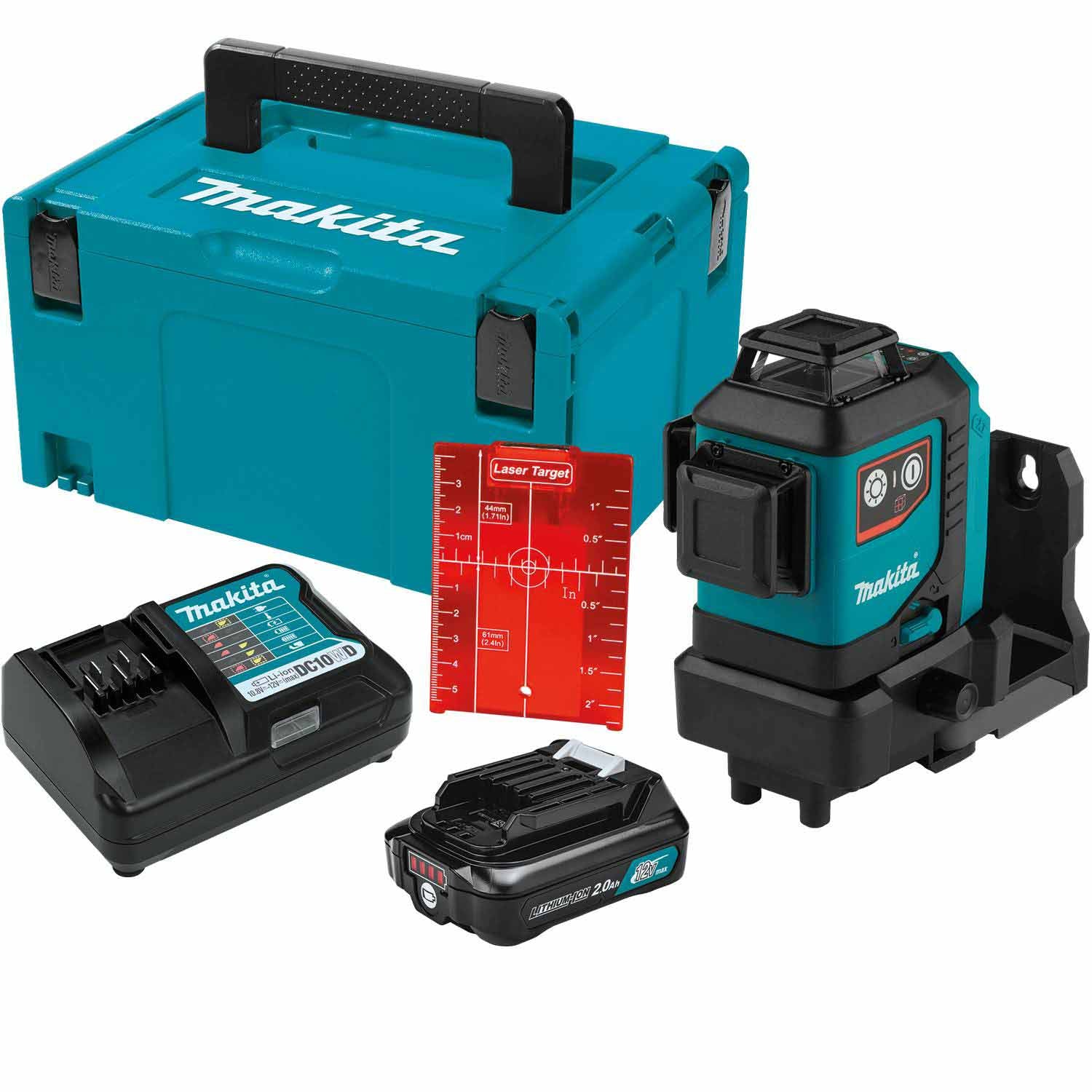 Makita SK700DNAJ 12V max CXT Self-Leveling 360° 3-Plane Red Laser Kit (2.0Ah) - Mactool Shop