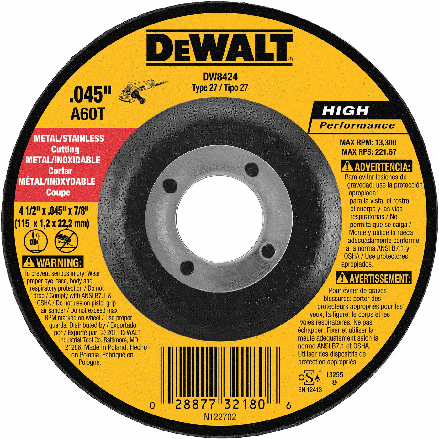 DeWalt DW8424 4-1/2