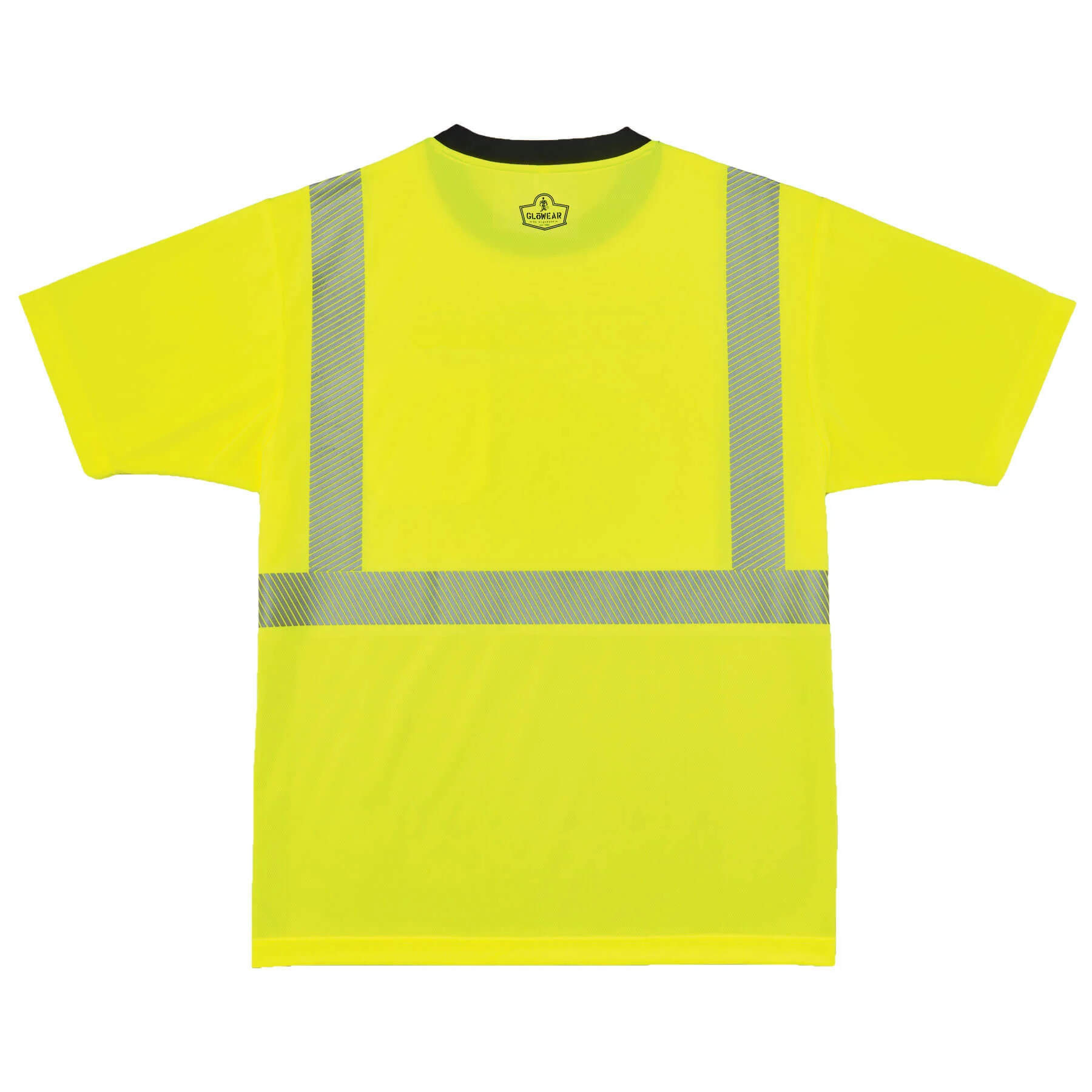 Ergodyne 22536 GloWear 8280BK Type R Class 2 Black Front Performance T-Shirt, 2XL, HV Lime - Mactool Shop
