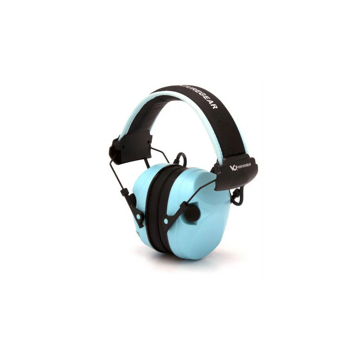Pyramex VGPME26 Venturegear Powder Blue Electronic Earmuff W/ Black Headband - Mactool Shop