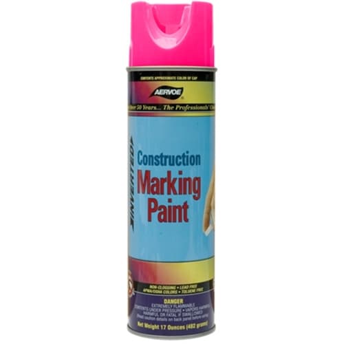 Aervoe 249 15 oz. Fluorescent Pink Construction Marking Paint - Mactool Shop