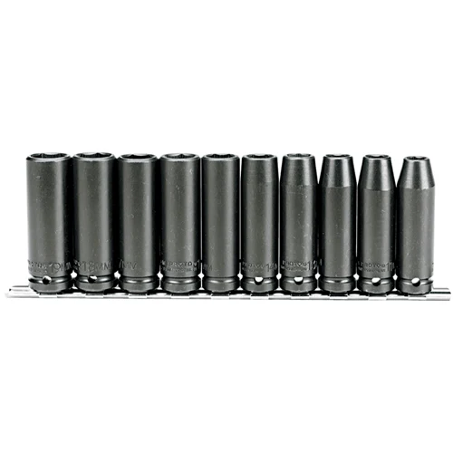 Proto J74212 1/2 Drive 10 Pc. Metric Deep Socket Set - 6 Point - Mactool Shop