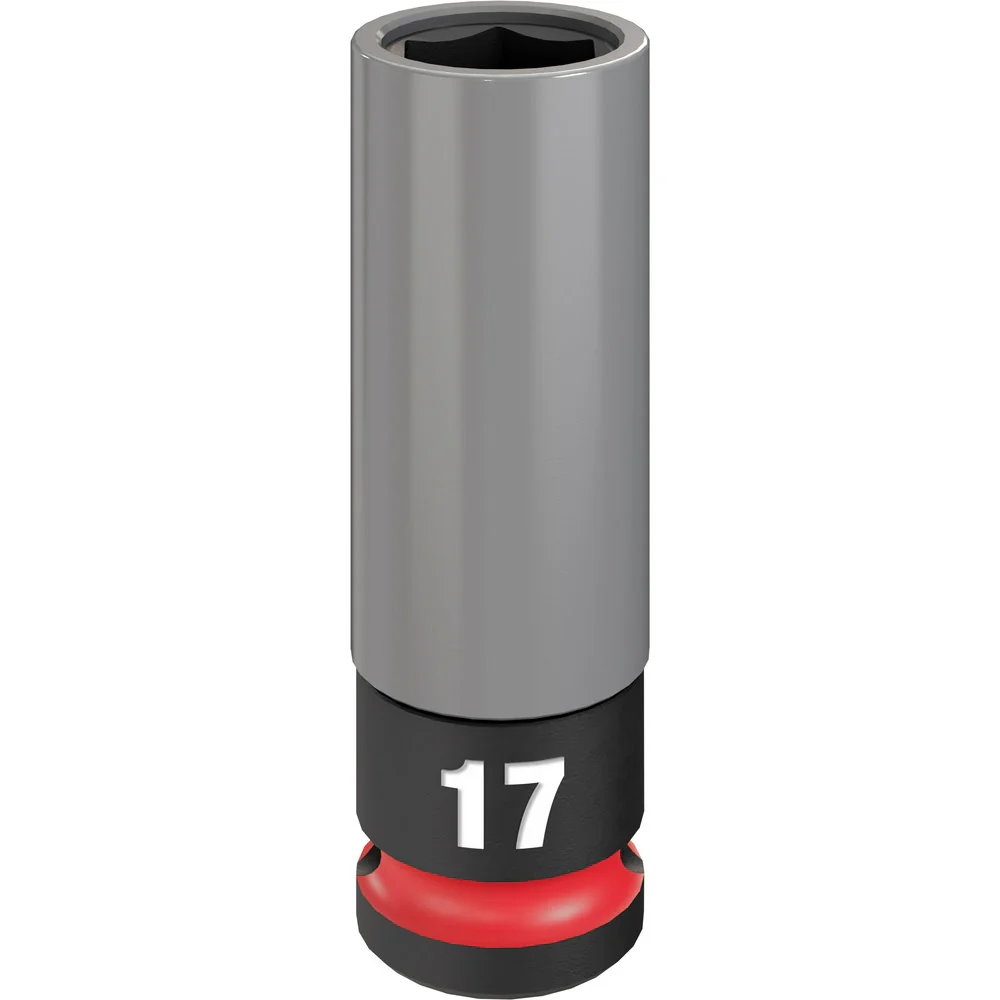 Milwaukee 49-66-7802 SHOCKWAVE Impact Duty 1/2 Drive 17MM Metric Lug Nut Wheel Socket - Mactool Shop