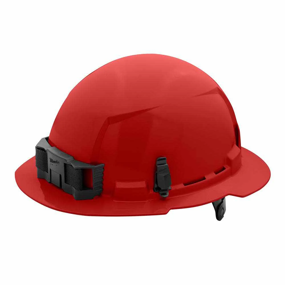 Milwaukee 48-73-1129 Red Full Brim Hard Hat with 6PT Ratcheting Suspension – Type 1 Class E - Mactool Shop