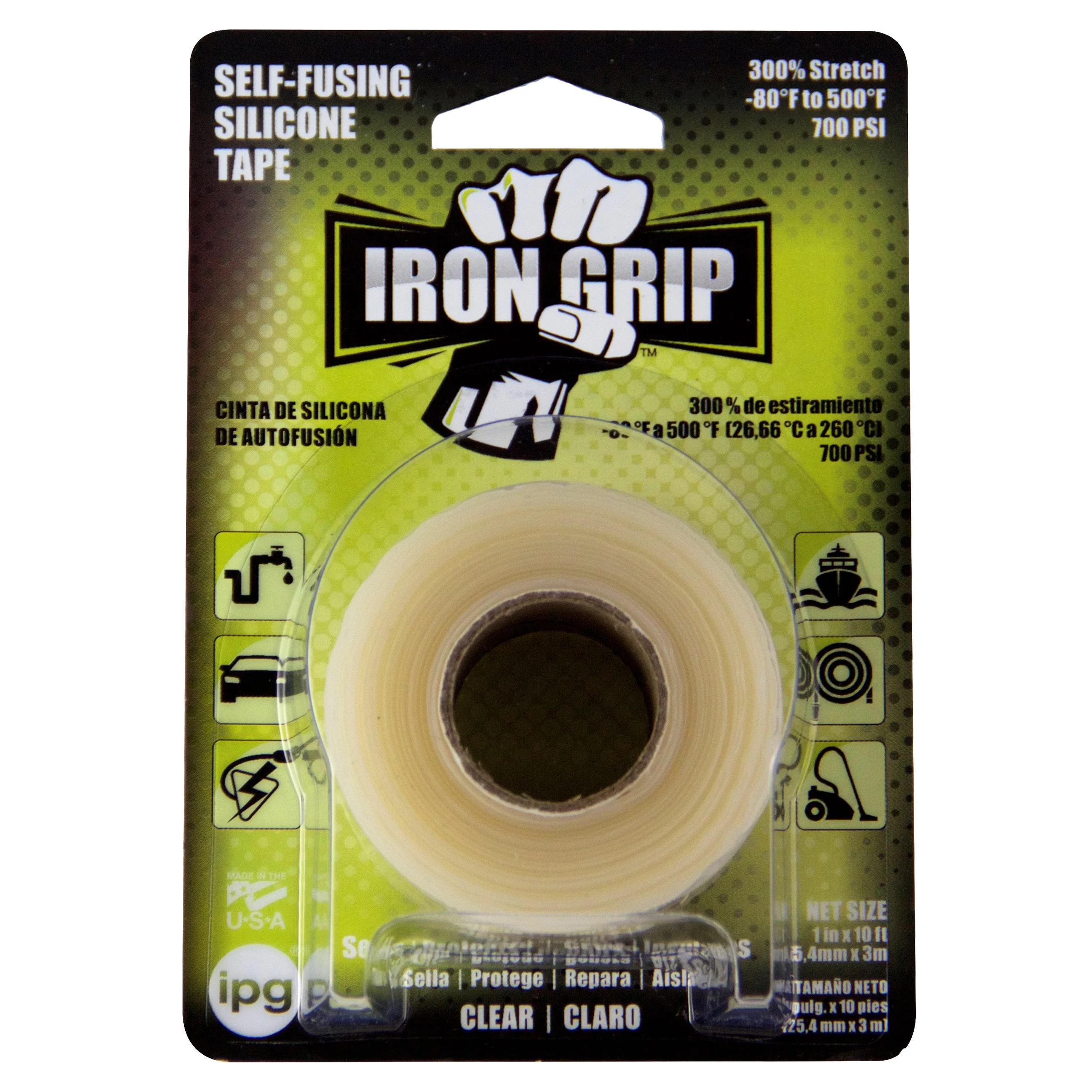 Intertape 99695 SILICONE TAPE Silicone Backed Self-Fusing Repair Tape - Clear 1