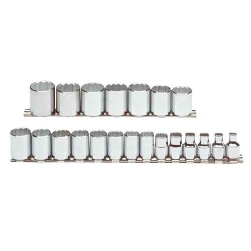Proto J52215 3/8 Drive 21 Pc. Metric Socket Set - 12 Point - Mactool Shop