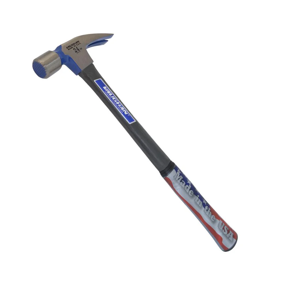 Vaughan FS505M 24 oz. Straight Claw Hammer - Fiberglass Handle Milled Face - Mactool Shop