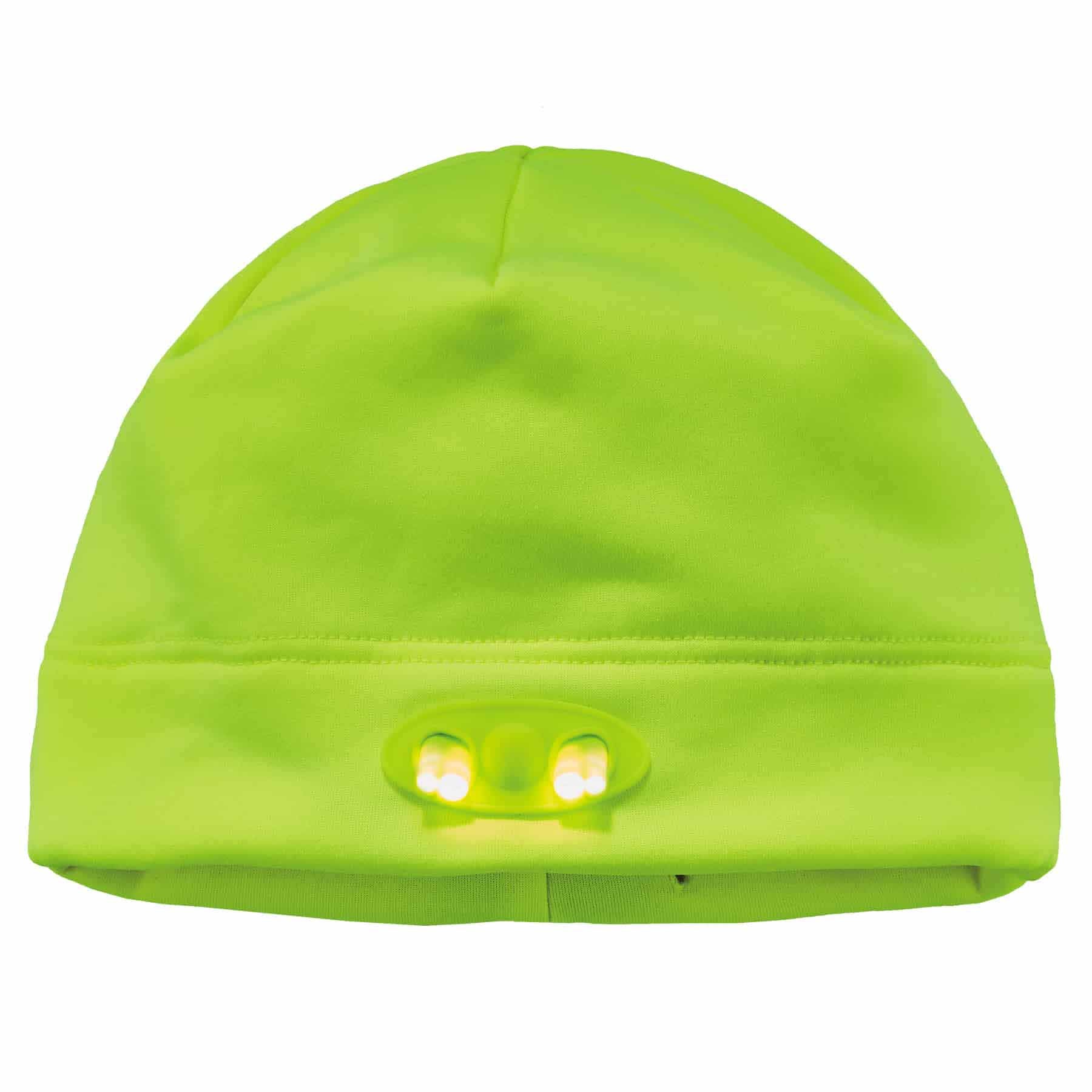 Ergodyne 16802 6804 Lime Skull Cap Beanie Hat - LED Lights - Mactool Shop