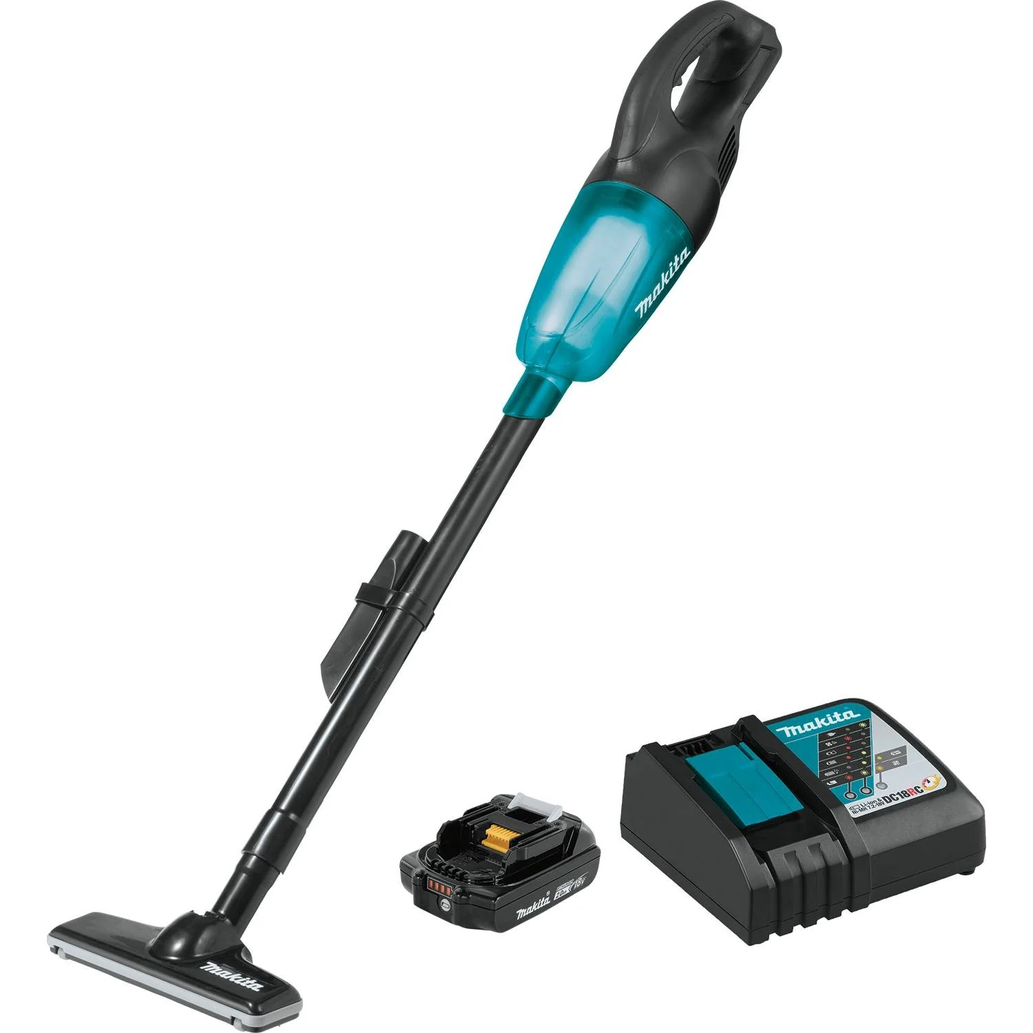 Makita XLC02R1B 18V LXT Lithium-Ion Compact Cordless Vacuum Kit (2.0Ah) - Mactool Shop