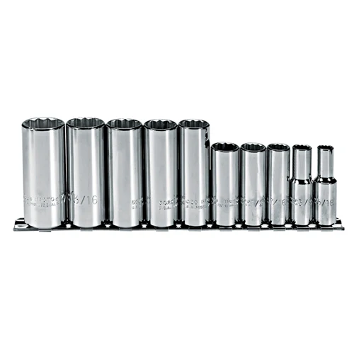 Proto J52107 3/8 Drive 10 Pc. Deep Socket Set - 12 Point - Mactool Shop