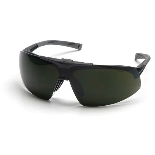 Pyramex SB4950STP Onix Plus Clear Anti-Fog Lens / 5.0 IR Filter Flip Lens Safety Glasses with Black Frame - Mactool Shop