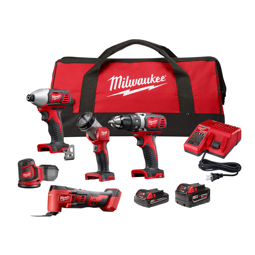 Milwaukee 2691-25MT M18 18V Lithium-Ion Cordless 5 Piece Combo Kit - Mactool Shop