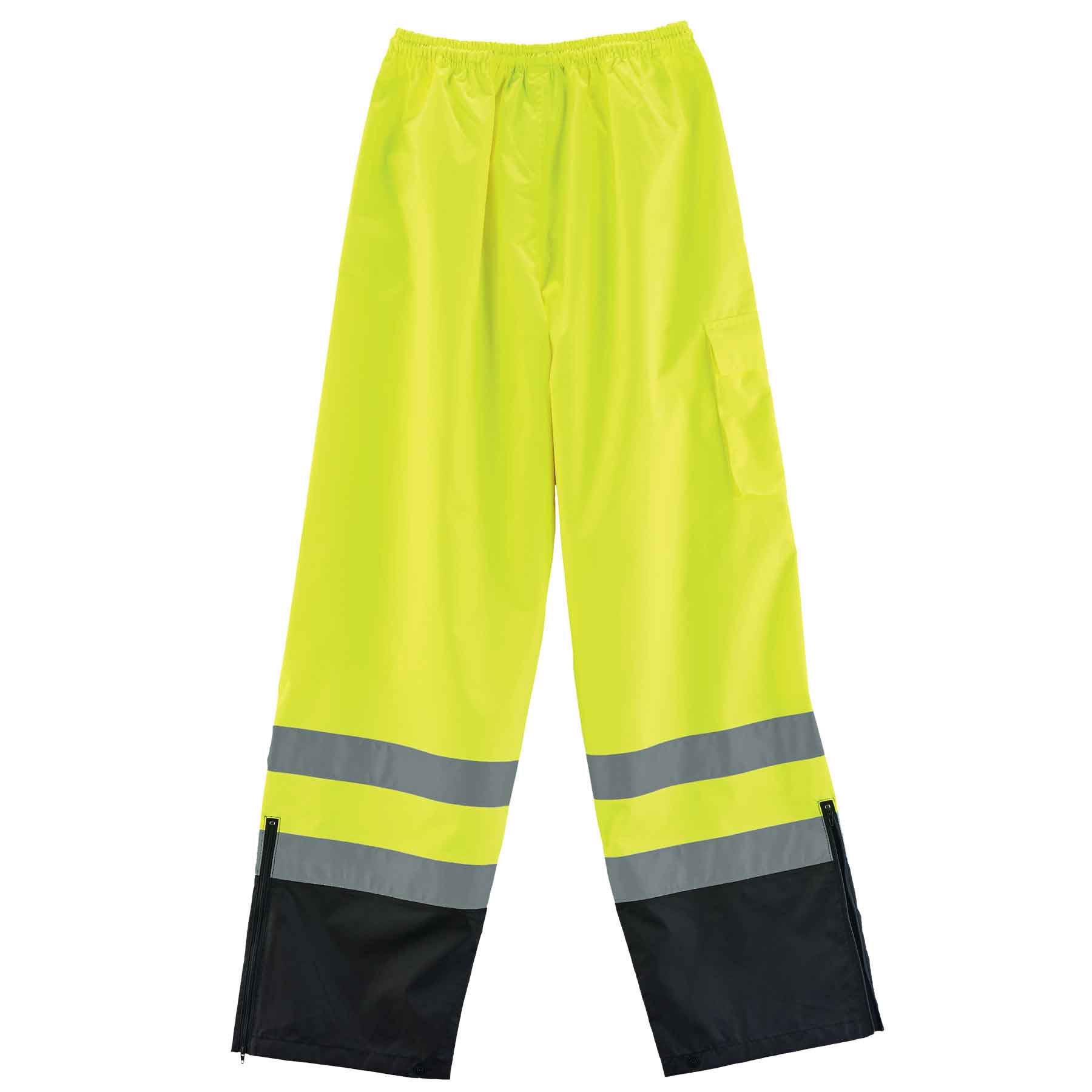 Ergodyne 25424 GloWear 8915BK Supplemental Class E Black Bottom Rain Pants, Large, HV Lime - Mactool Shop