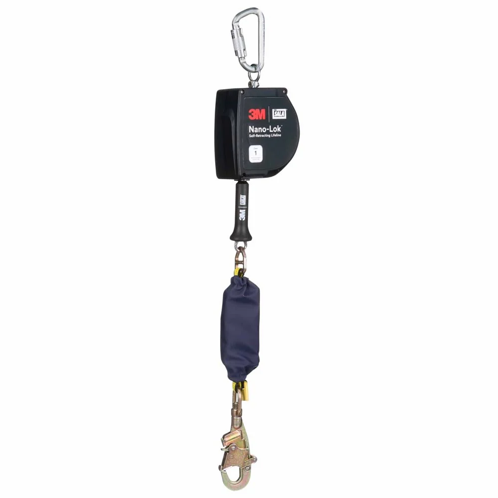 DBI Sala 3500090 Nano-Lok Extended Length Self-Retracting Lifeline with Anchor Hook, Galvanized Cable, 15 ' - Mactool Shop