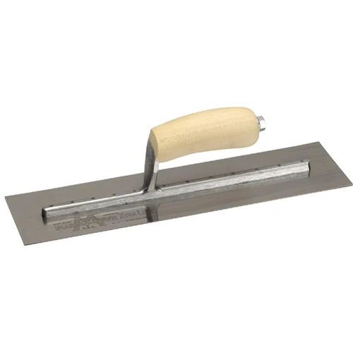 MarshallTown MXS73SS 13405 - 14 X 4 3/4 SS Finishing Trowel Curved Wood Handle - Mactool Shop