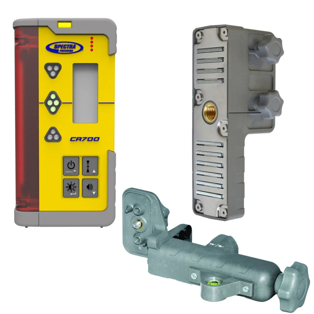 Spectra CR700 Combination Laser Level Receiver with Rod Clamp and Magnetic Mount - Mactool Shop