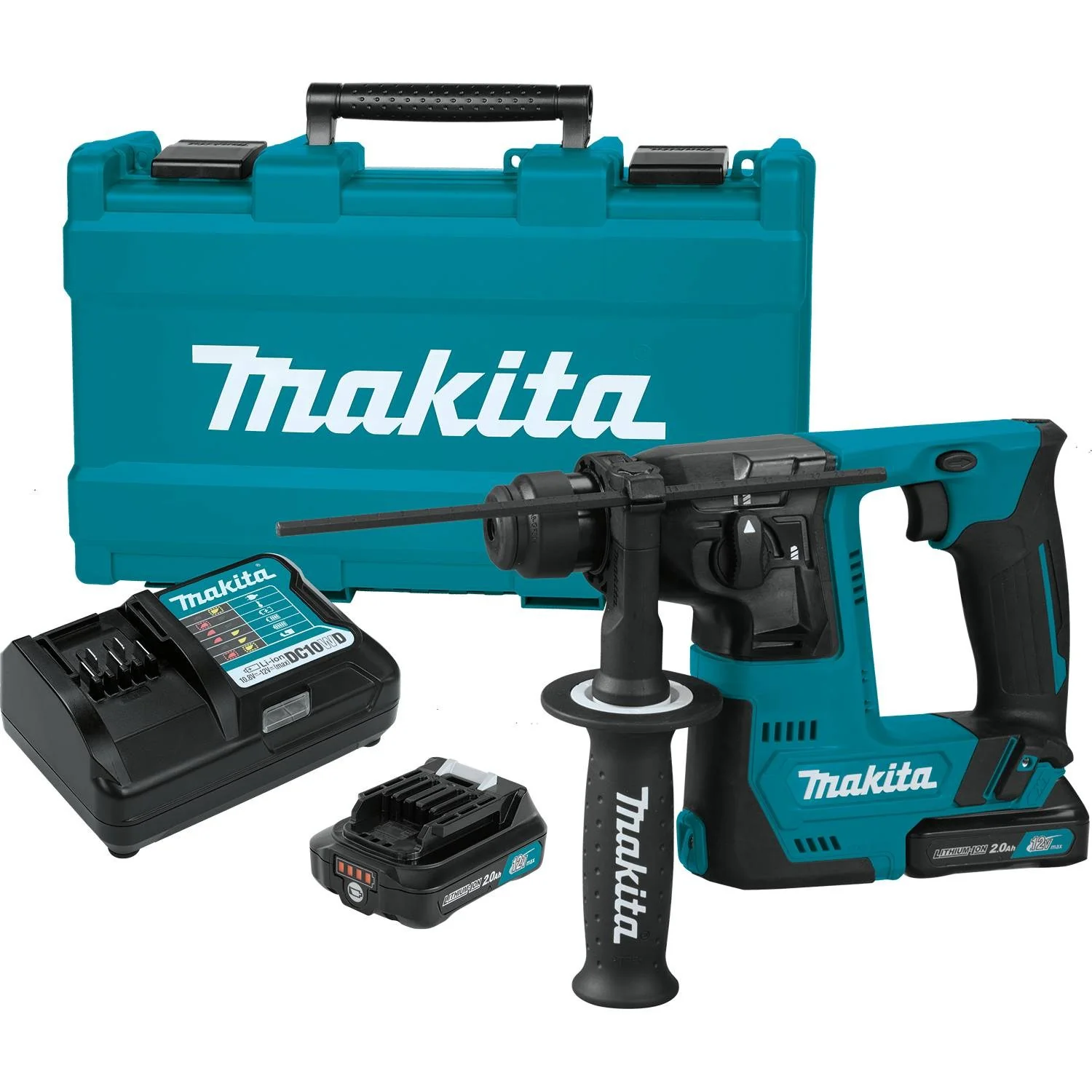 Makita RH02R1 12V Max CXT Li-Ion Cordless 9/16 In. Rotary Hammer Kit - Mactool Shop