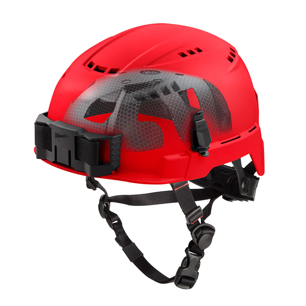 Milwaukee 48-73-1358 BOLT Red Vented Safety Helmet with IMPACT ARMOR Liner (USA) - Type 2, Class C - Mactool Shop