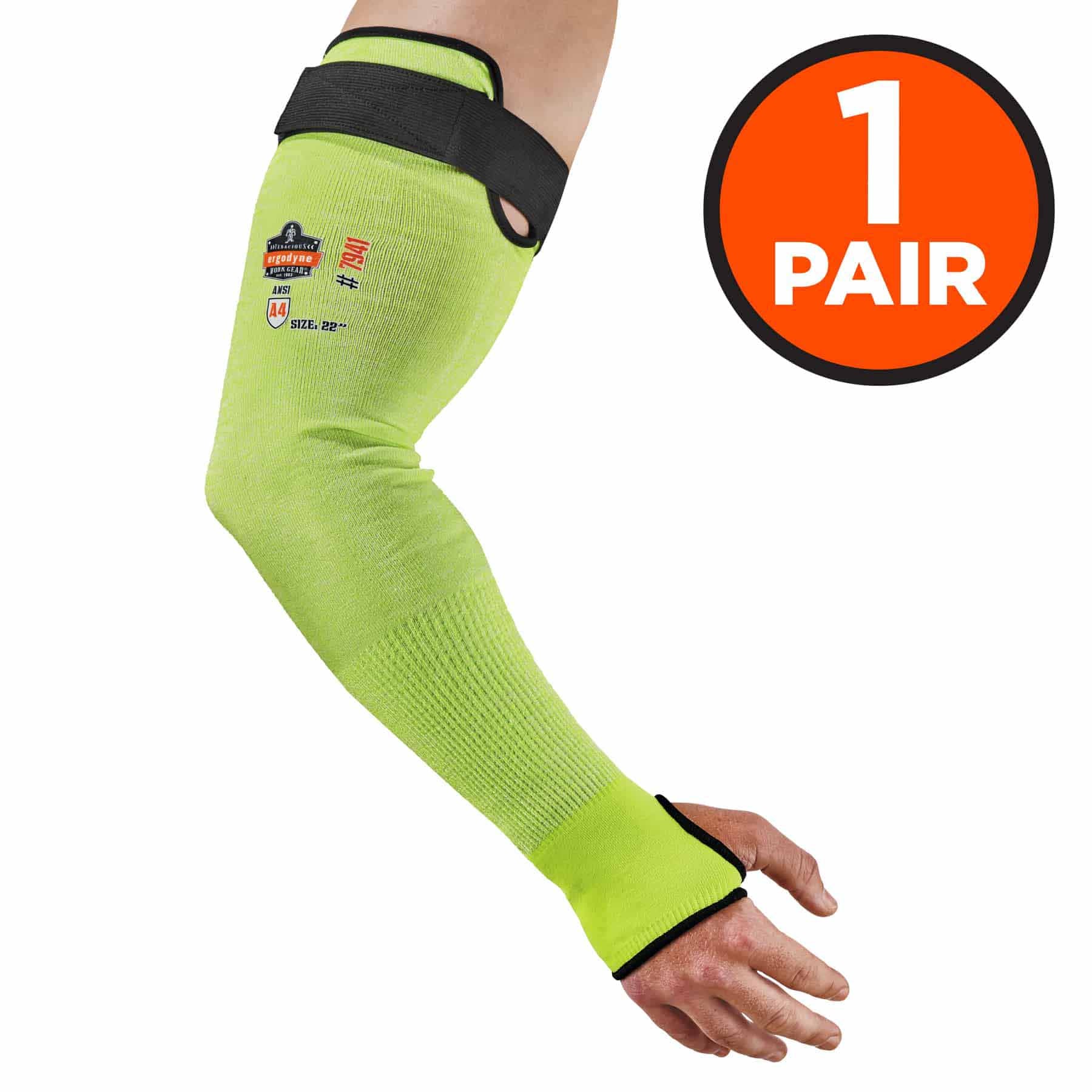 Ergodyne 17945 7941-PR 22 in Lime CR Protective Arm Sleeve 1-Pair - Mactool Shop