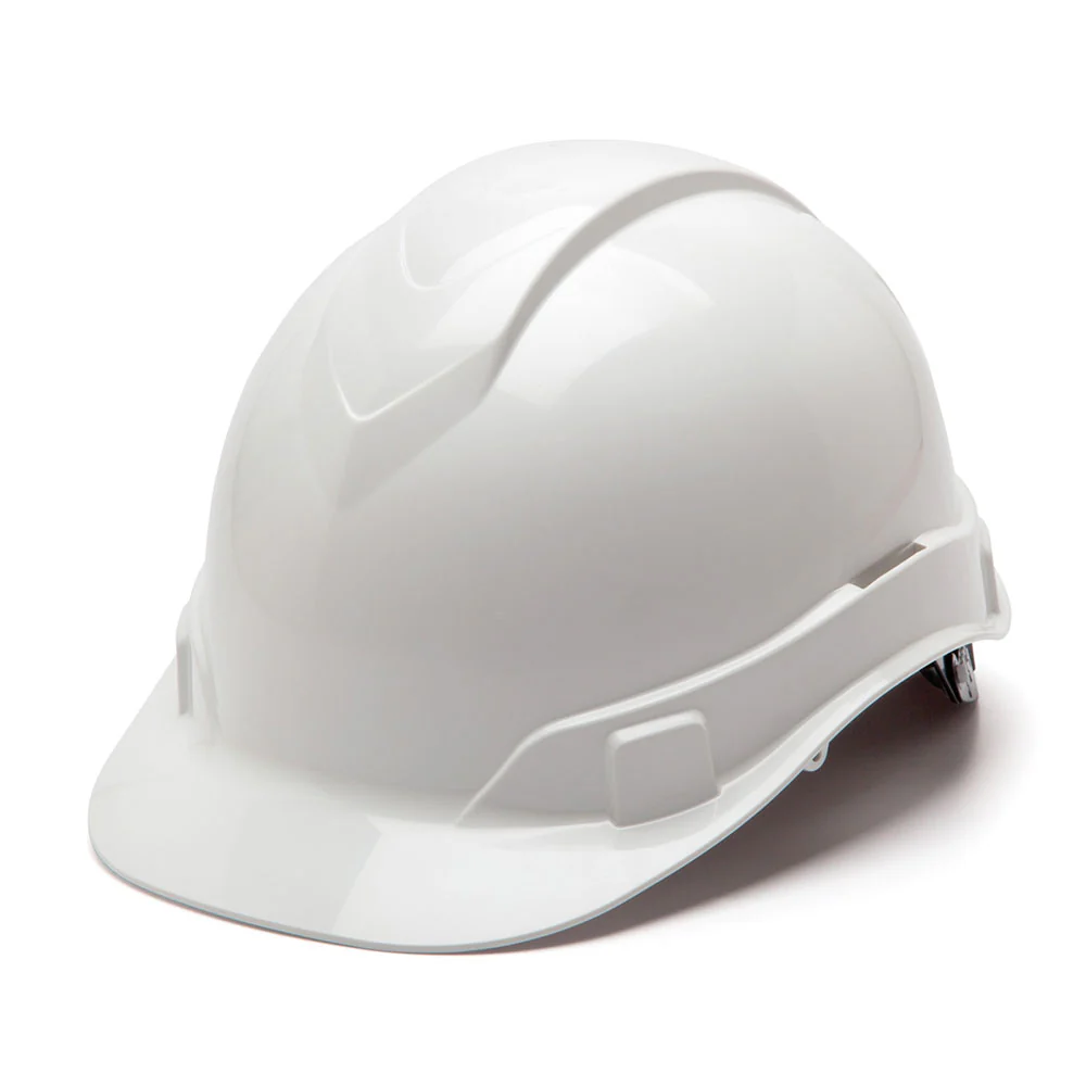 Pyramex HP44110 Ridgeline Hard Hat, White Cap Style 4 Pt Ratchet Suspension - Mactool Shop