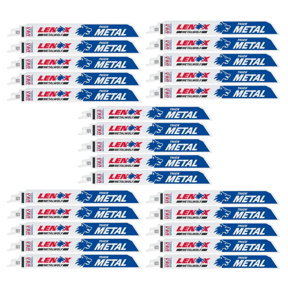 Lenox 20179B9114R METALWOLF 9 in. 14 TPI WAVE EDGE Reciprocating Saw Blade (25 PK) - Mactool Shop