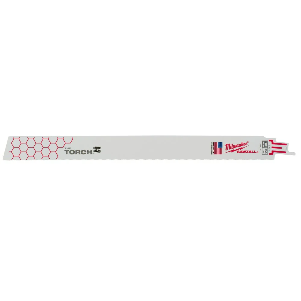 Milwaukee 48-00-5791 Super Sawzall Blade 24 Teeth per Inch 12-Inch Length, Torch, 5 Pack - Mactool Shop
