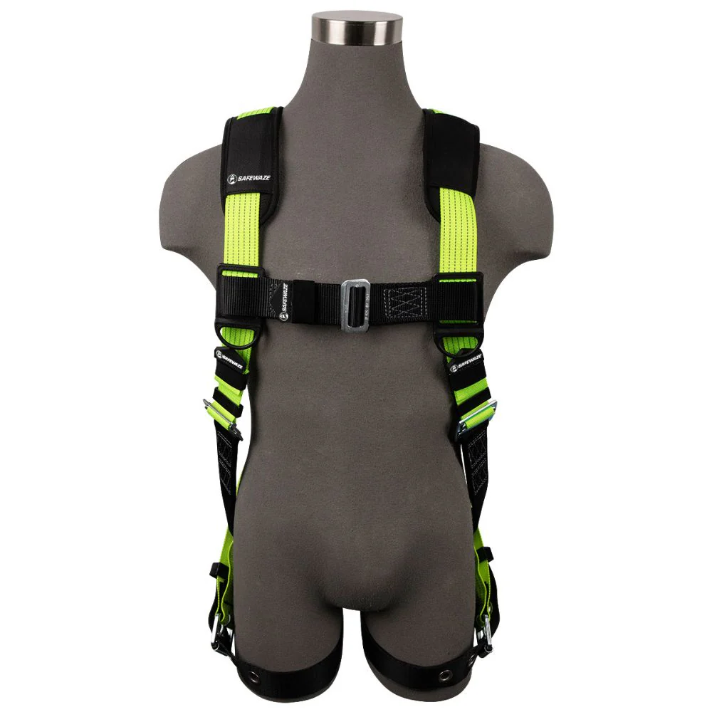 Safewaze FS-HIVIS185-2X Reflective Full Body Harness: 1D, MB Chest, TB Legs, 2X - Mactool Shop
