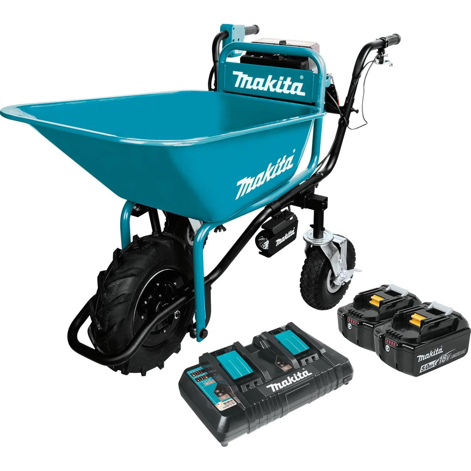 Makita XUC01PTX1 18V X2 LXT Brushless Cordless Power-Assisted Wheelbarrow Kit - Mactool Shop