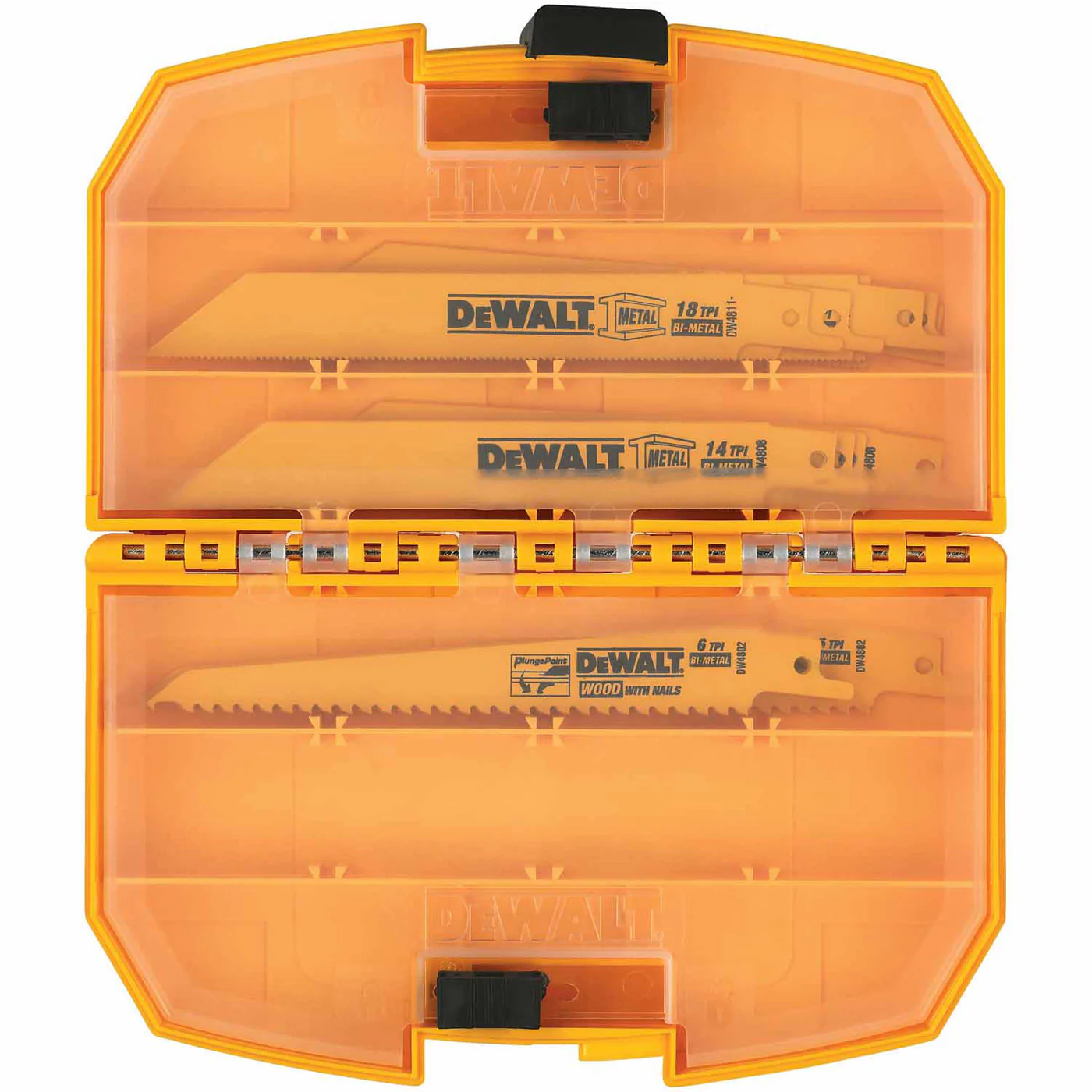 DeWalt DW4890 15-Piece Bi-Metal Reciprocating Saw Blade Set with Case - Mactool Shop