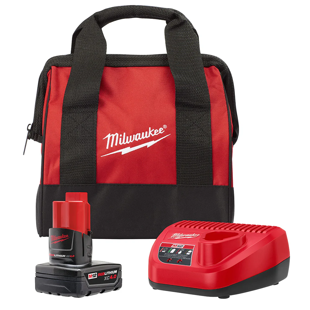 Milwaukee 48-59-2440B M12 REDLITHIUM XC4.0 Starter Kit - Mactool Shop