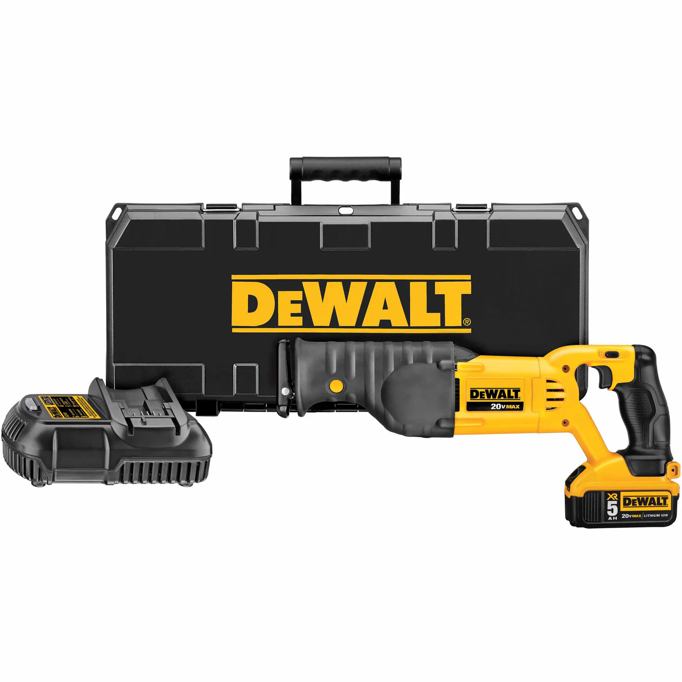 DeWalt DCS380P1 20V MAX Lithium Ion Reciprocating Saw Blade Kit with 5.0 Ah Battery - Mactool Shop