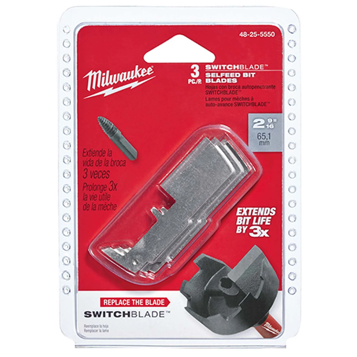 Milwaukee 48-25-5540 2-1/8 in. SwitchBlade™ Replacement Blades (3 Pack) - Mactool Shop